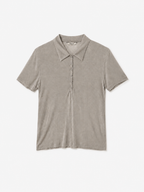 Soft Touch Button Polo Top