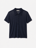 Soft Touch Button Polo Top