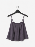 Sheer Pleated Camisole Top