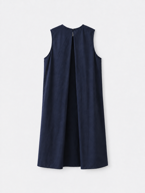 Back Slit A-line Dress