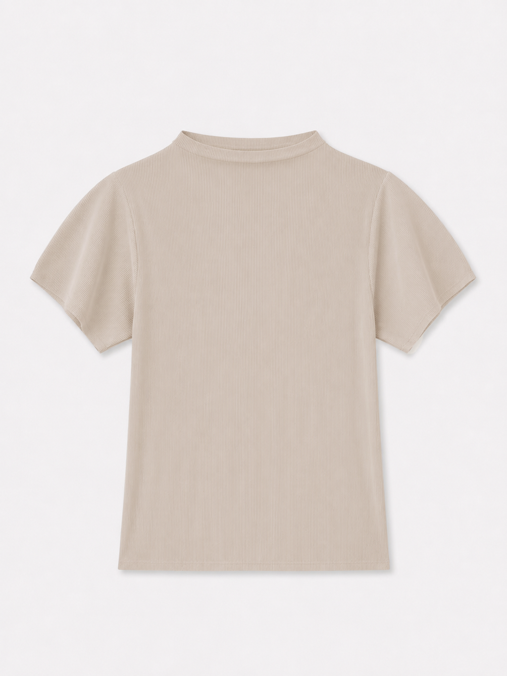 Pleated Half Neck Volume Sleeve Top