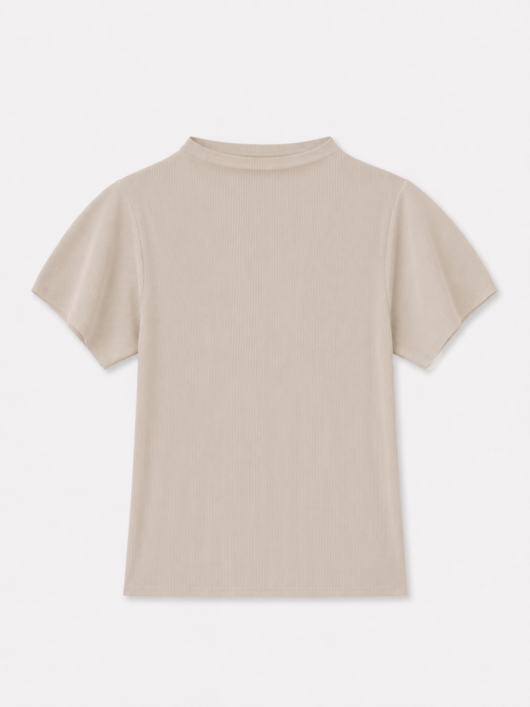 Pleated Half Neck Volume Sleeve Top