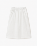 Cotton A-Line Banding Midi Skirt
