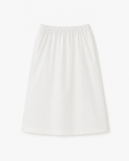 Cotton A-Line Banding Midi Skirt