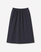Cotton A-Line Banding Midi Skirt