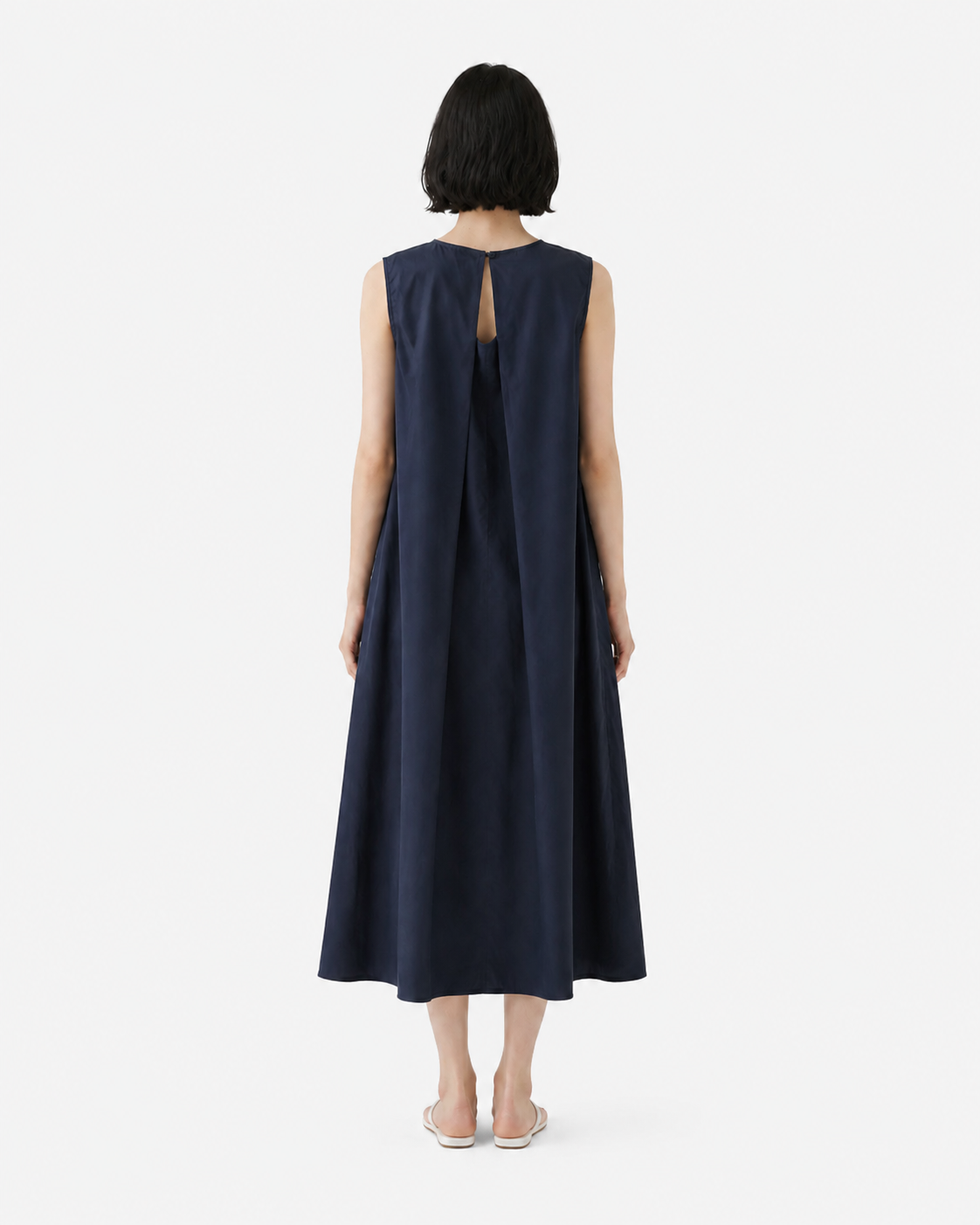 Back Slit A-line Dress