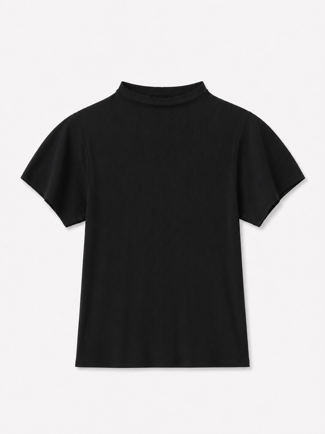 Pleated Half Neck Volume Sleeve Top
