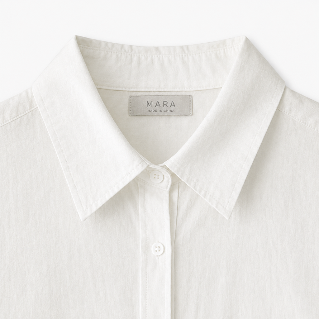 Soft Linen Cropped Shirt_Off White