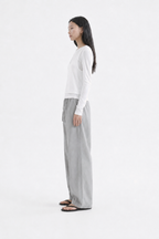 Lightweight Cotton Wide String Pants_Gray