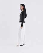 Lightweight Cotton Wide String Pants_White