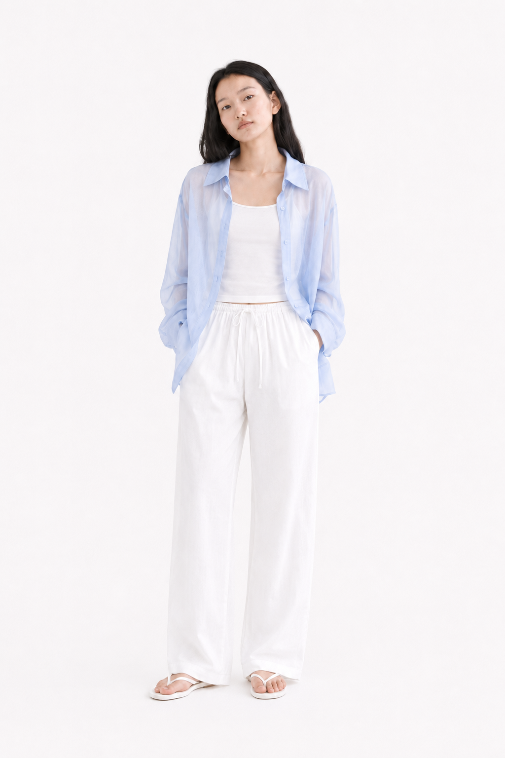 Sheer Summer Shirt_Sky Blue