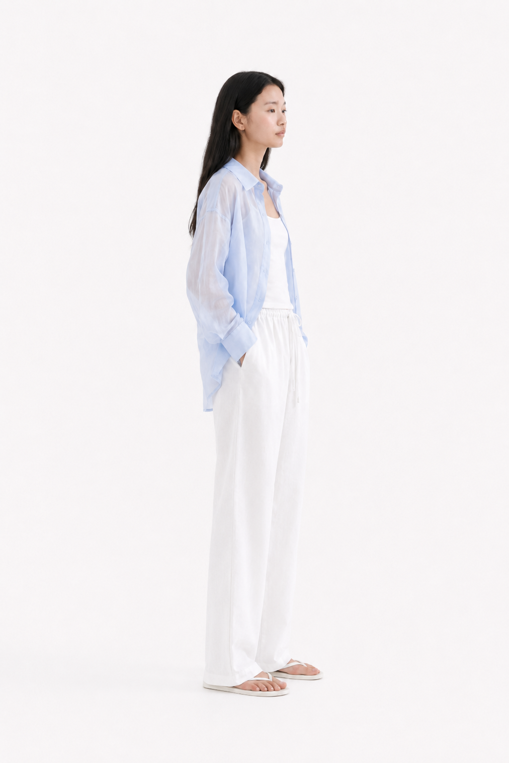 Sheer Summer Shirt_Sky Blue