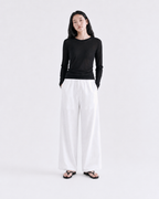 Soft Touch Layered Jersey Top_Black