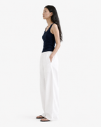 Soft-Ribbed Button Tank Top_Navy
