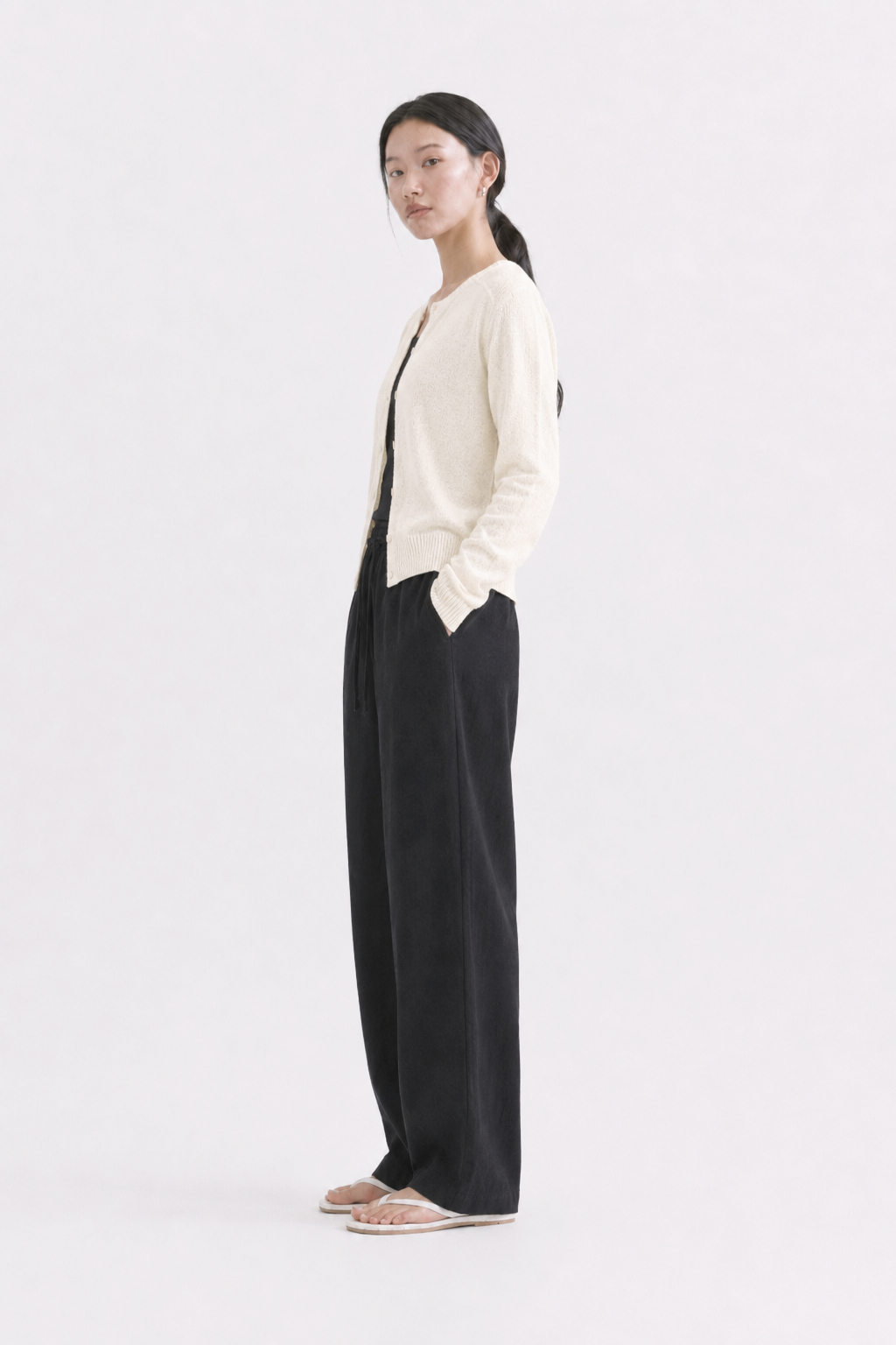 Summer Linen Cardigan_Ivory
