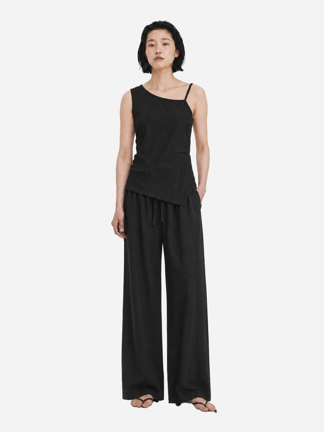 Asymmetric Strap Sleeveless Top