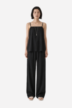Back Elastic Wide Pants