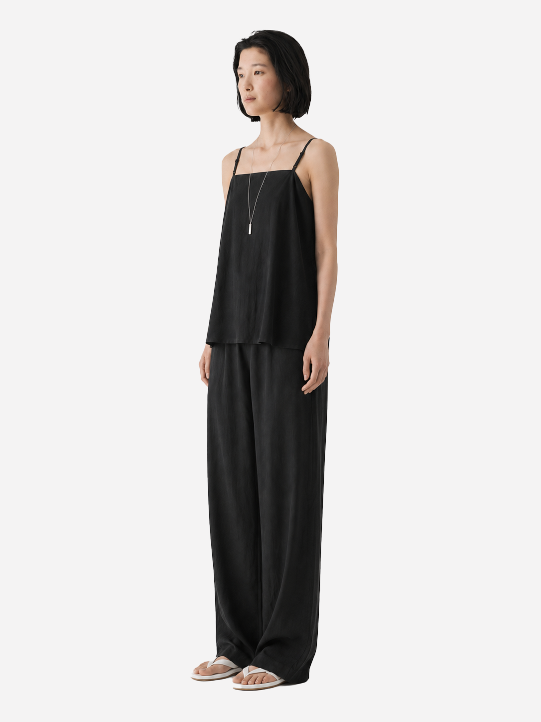 Back Elastic Wide Pants