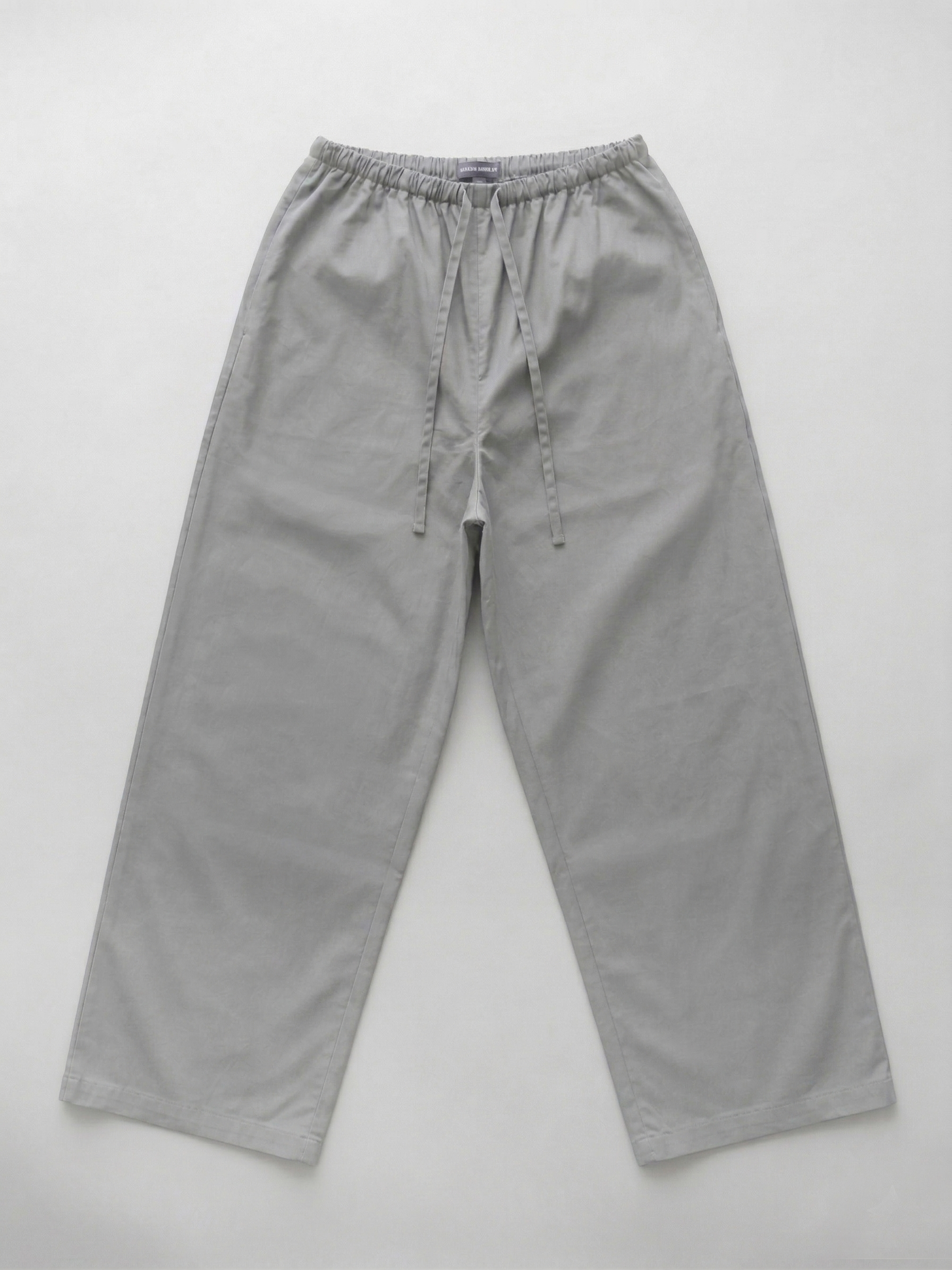 Lightweight Cotton Wide String Pants_Gray