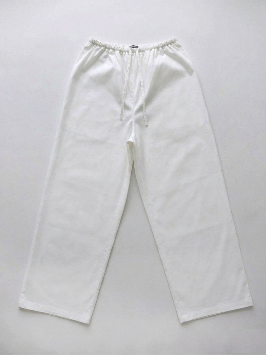 Lightweight Cotton Wide String Pants_White