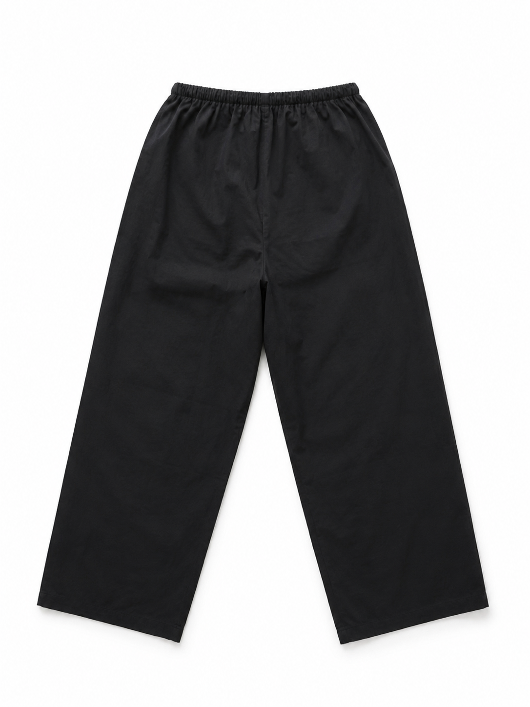 Lightweight Cotton Wide String Pants_Black