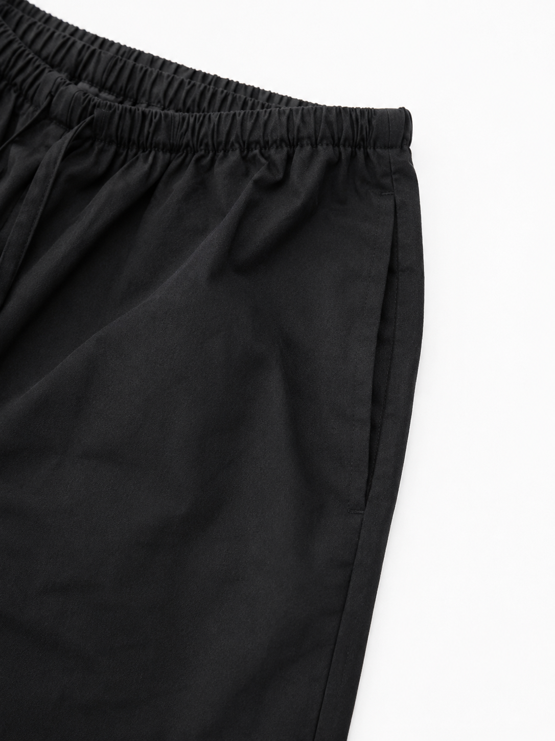 Lightweight Cotton Wide String Pants_Black