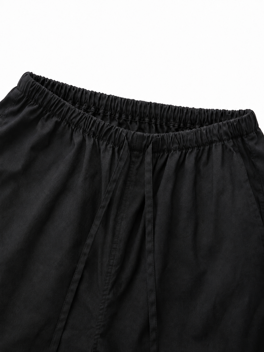 Lightweight Cotton Wide String Pants_Black