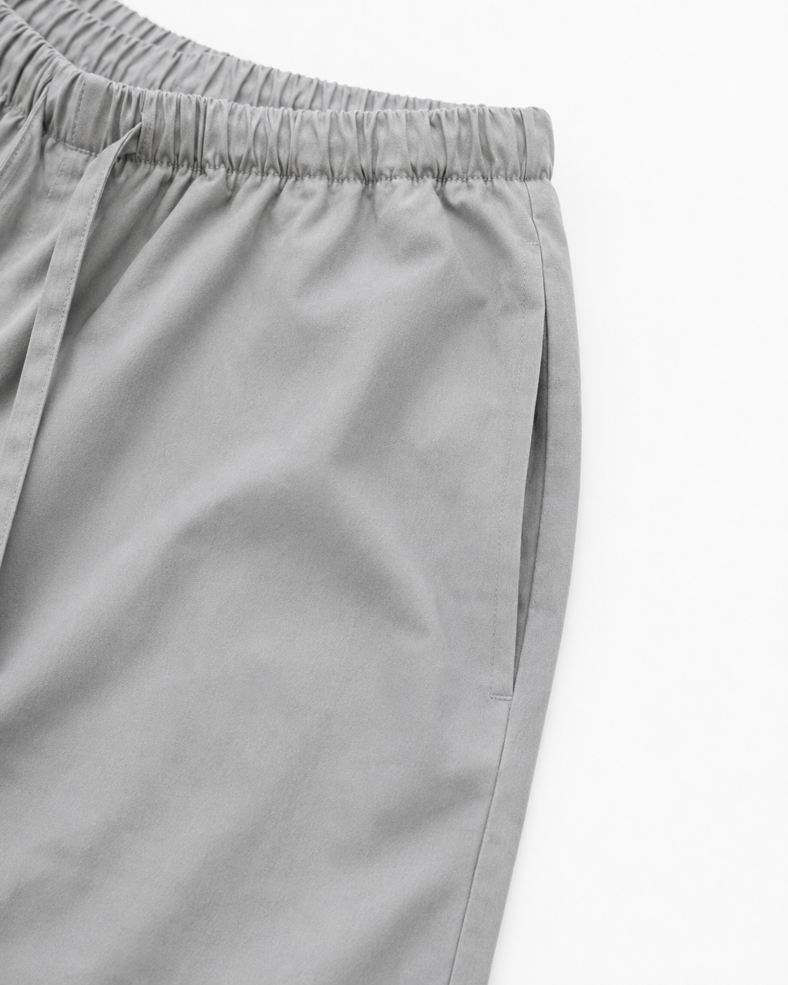 Lightweight Cotton Wide String Pants_Gray