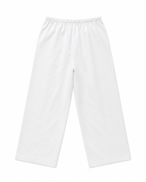 Lightweight Cotton Wide String Pants_White