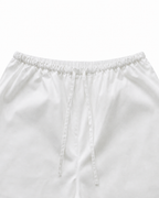 Lightweight Cotton Wide String Pants_White